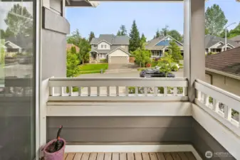 Balcony attached to Master Bedroom
