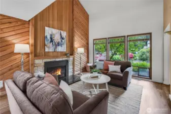 Cozy up to this new gas fireplace in the living room!
