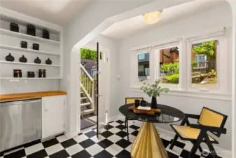 Access to the roof top deck.