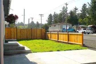 --walkways, plus a new lawn, -- growing and --