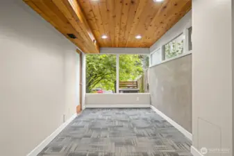 Lower level flex space. Half bath has been added (not pictured).  System ready for shower installation.  Bedroom or short term rental space?  Screen or half wall can be added to separate the spaces.Separate entrance.