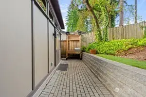 Side of home looking at BBQ station.
