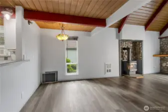Dining area next to the kitchen.