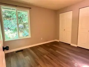 Bedroom 3, has two closets