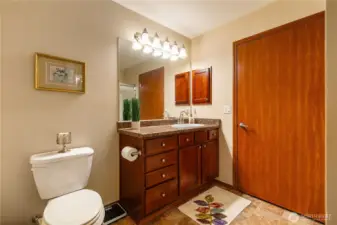 Primary bathroom with walk in shower