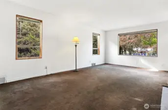 Living room looking toward front of home.