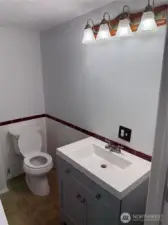 half bath in basement