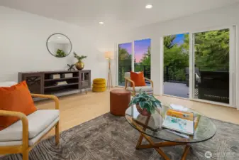 Fantastic indoor-outdoor living with deck right off of living room