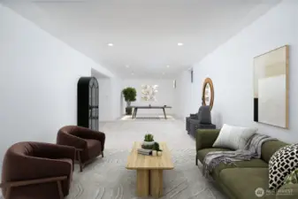 Large expansive virtually staged bonus room.