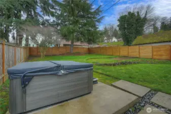 Hot tub to stay with the home, sellers will leave instructions and bin of chemicals.