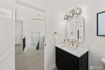 Upgraded powder room