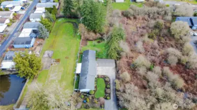 The lot next door is used for parking for the church across the street.