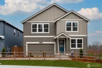 Exterior front view of similar home showcasing the curb appeal, landscaping, and architectural style. For illustration purposes and some variation may apply.