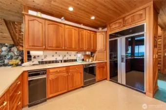 Trash compactor, dishwasher, subzero refrigerator