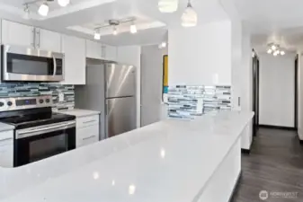 Updated handsome light fixtures throughout.