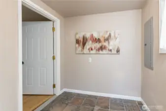 Tiled entry/mudroom