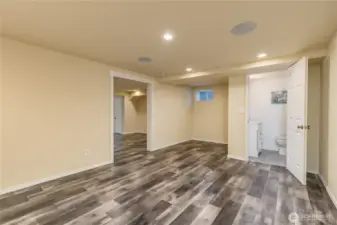 Bonus room includes a half bath