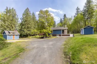 Property includes a workshop and a garden shed