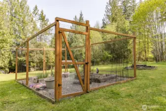 Fenced garden area