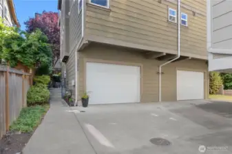 Unit B. End unit with garage and backyard