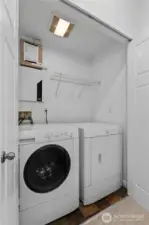 Upper floor laundry area.