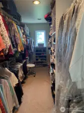 Huge walk-in closet with an ocean view.