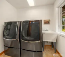 Almost new LG Signature laundry set with a second washer for delicates. The laundry facility is adjacent to the mudroom for convenience.