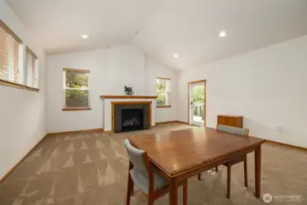 Open bright great-room plan