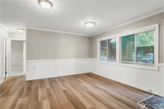 Lots of light from the large windows