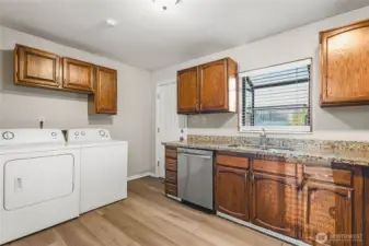 Laundry and back yard access