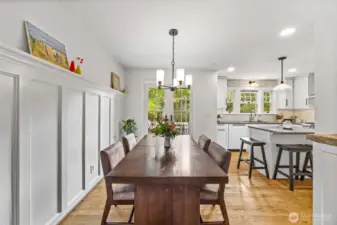 Perfect architectural details and easy access to the beautiful deck - extending the living space to the outdoors.