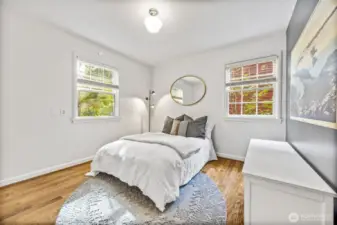 Second main floor bedroom with tons of natural light.