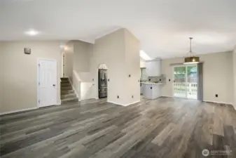 Spacious living and dining rooms.