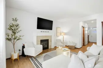 Cozy great room with gas fireplace