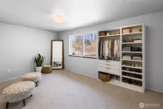 HUGE primary walk in closet or could be Den/office