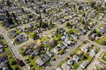 Surrounding neighborhood in SE Tacoma.