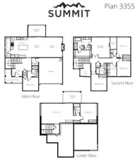 Plan 3355 Floorplan rendering. Details may not be exact.