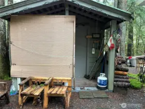 Shed in back for storage
