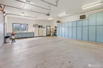 Expansive two-car garage with tons of storage