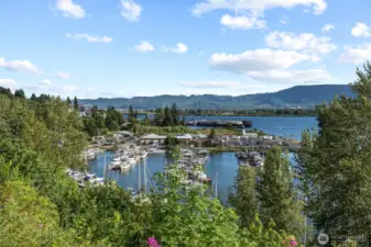 Elochoman Marina, looking toward the bridge to Puget Island