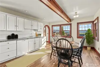 Enjoy the views from the ight and bright kitchen