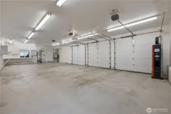 3-bay garage with workspace