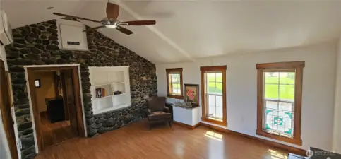 The room was added on so that rock in the back of the original homestead.