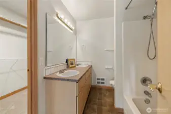 Primary bathroom and walk in closet