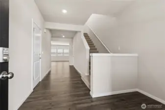 Welcoming entry way, perfect spot for a bench/shoe cubby