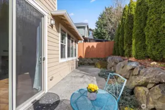 lovely private back yard patio