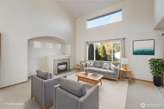 Gas Fireplace  Virtually Staged