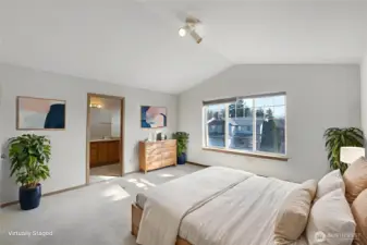 Primary w/Mt Rainier view Virtually Staged