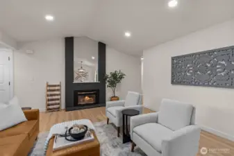 Vaulted ceilings and abundant windows fill the space with light, no matter the weather!