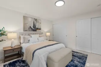 Dual closets give you tons of space to store all of your favorite pieces.